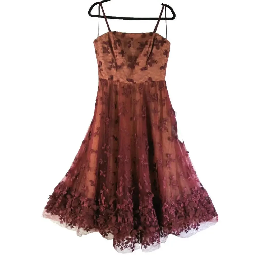 NEW, Dress the Population Kailyn Dress Burgundy Size M #MD507 - Picture 4 of 7